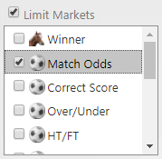 Match odds filter